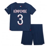 Fotballdrakt Barn Paris Saint-Germain Presnel Kimpembe #3 Hjemmedraktsett 2023-24 Kortermet (+ Korte bukser)